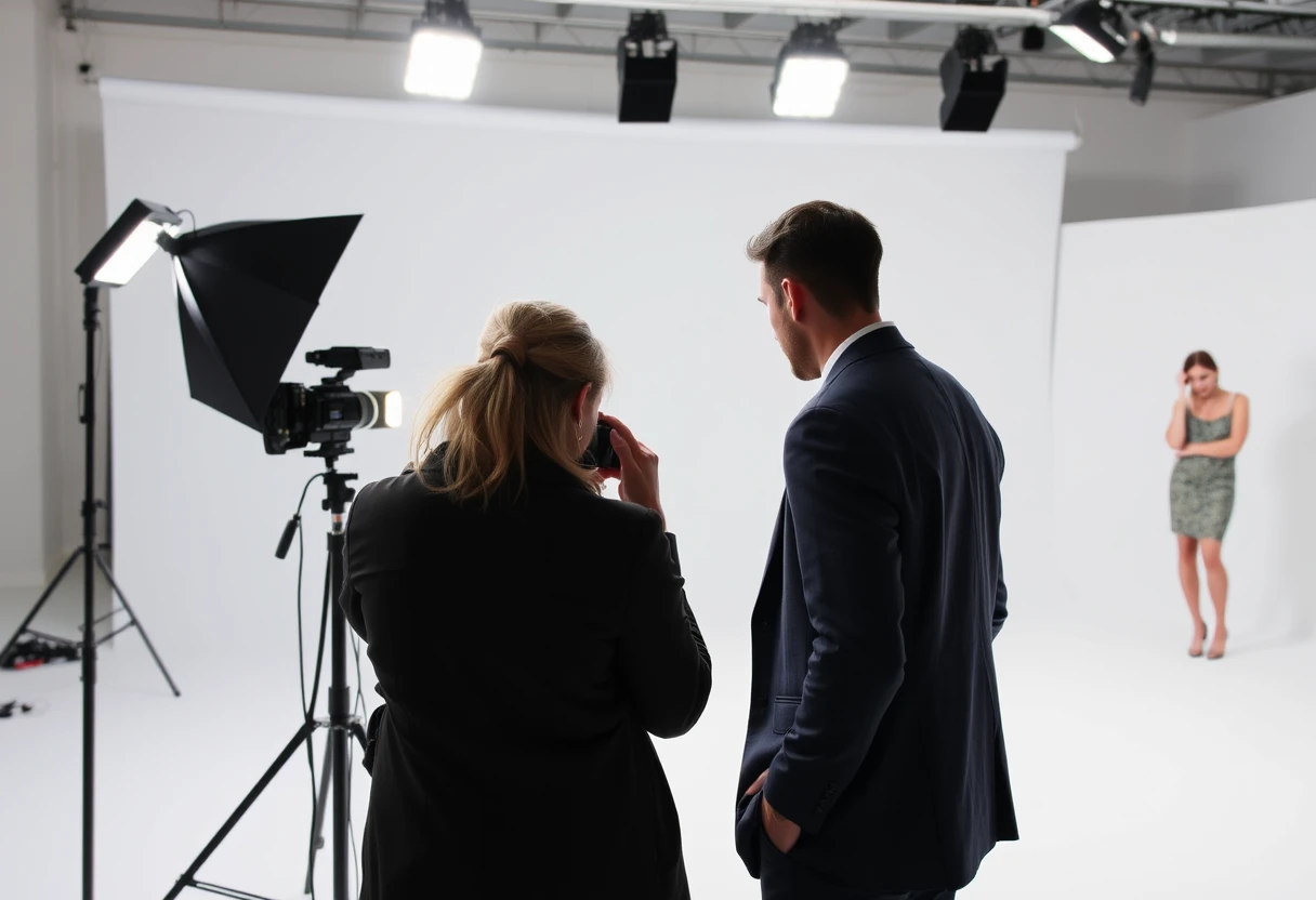 Behind the scenes of a fashion photoshoot